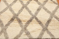 4'9" x 6'6" Handmade Wool Moroccan Shag Oriental Area Rug Contemporary Beige