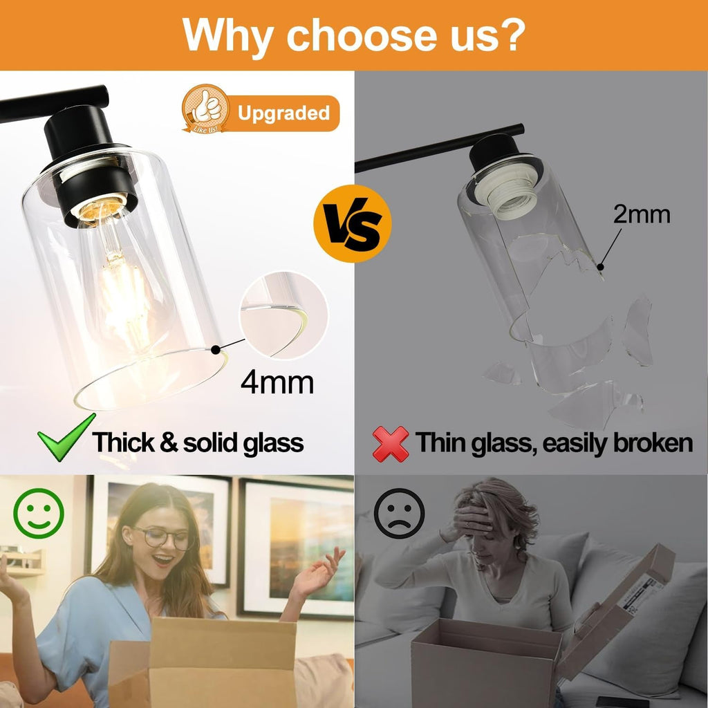 Black Six Light Dining Room Chandelier Crystal Aura